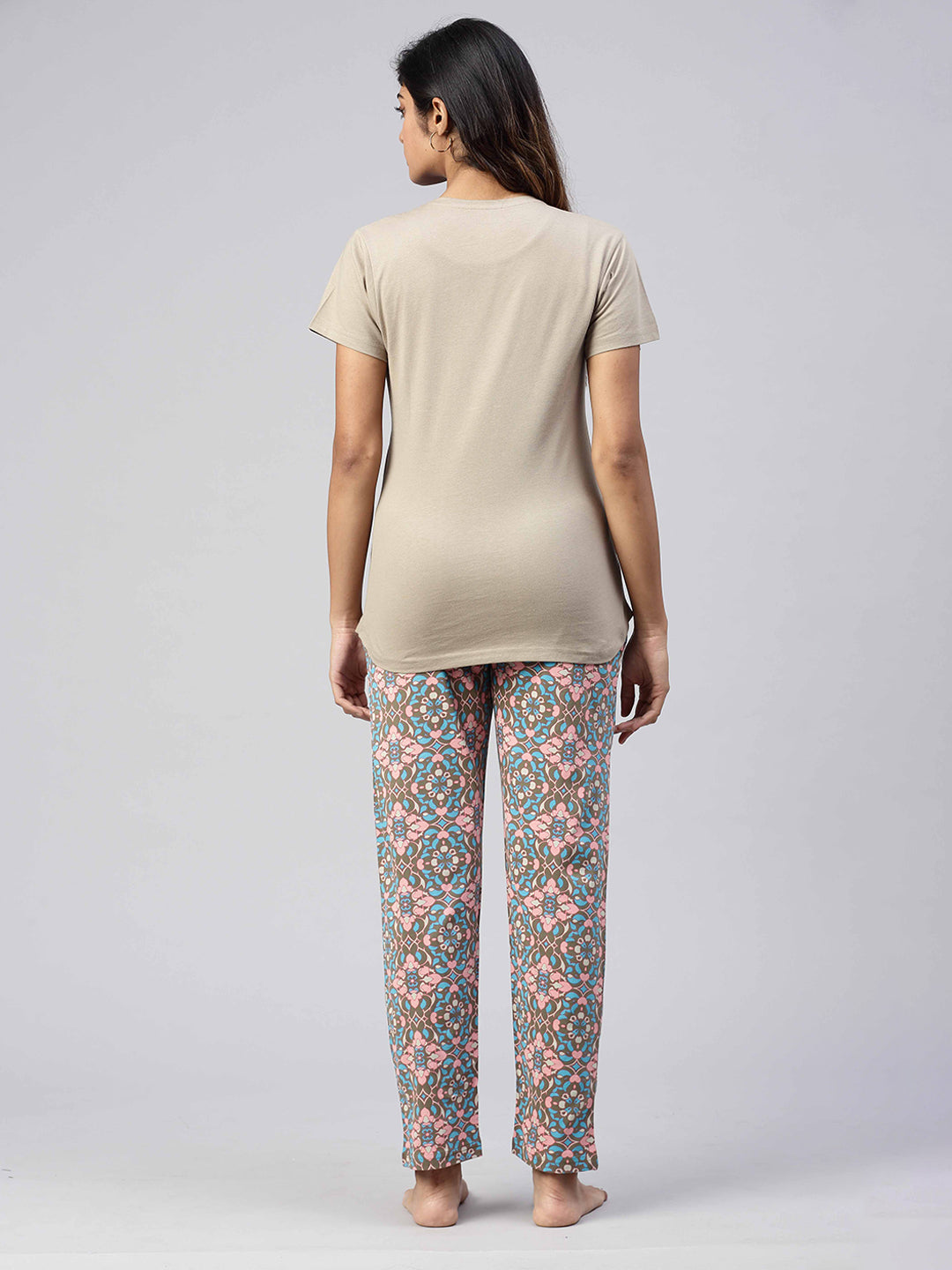 Women Knit Cotton Loungewear Set Olive Green